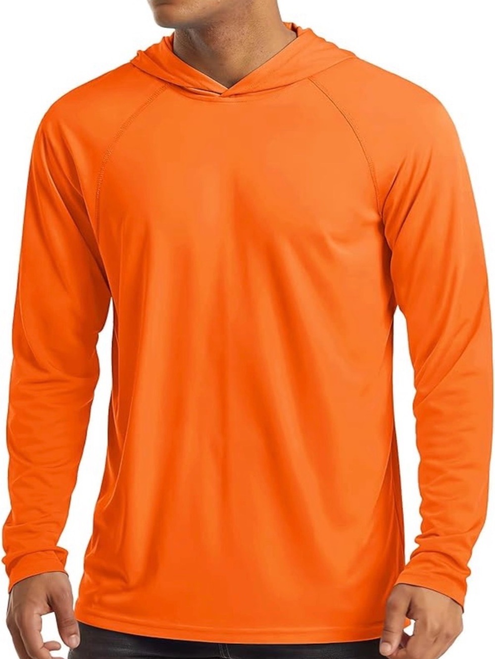 Magcomsen Men's Orange UPF50+ Performance Hoodie Shirt Size XL - Picture 1 of 5